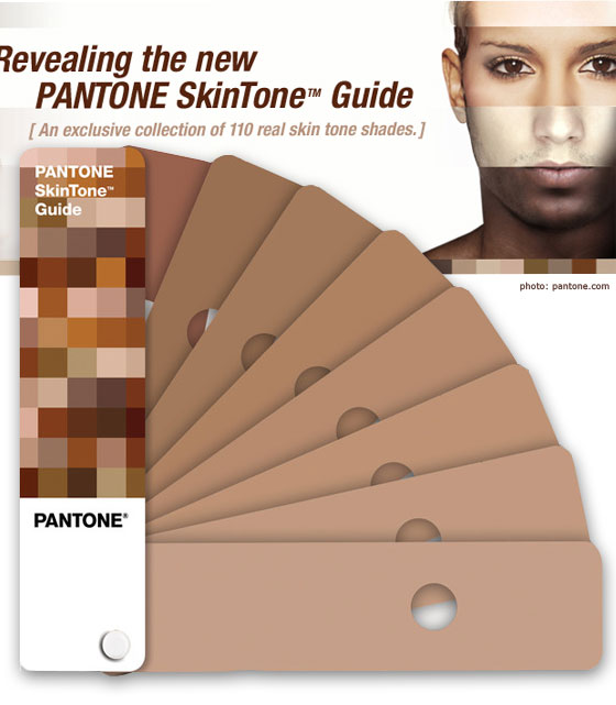 Pantone SkinTone Guide para ajudar na maquiagem perfeita.