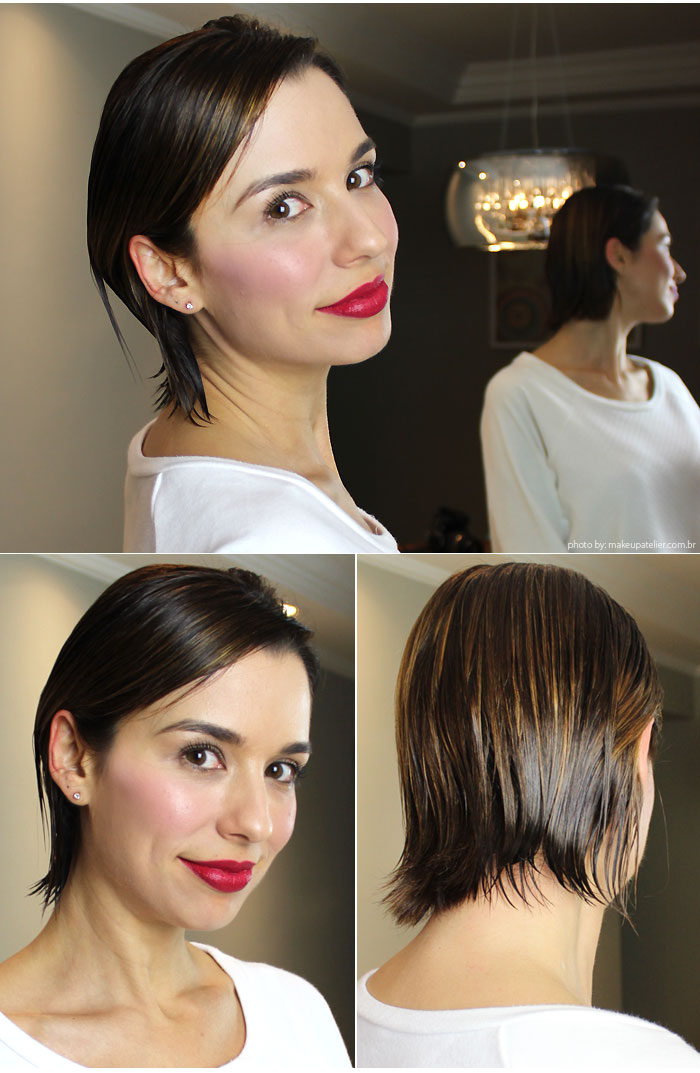 Cabelo curtinho com gel - Fê Fadigas