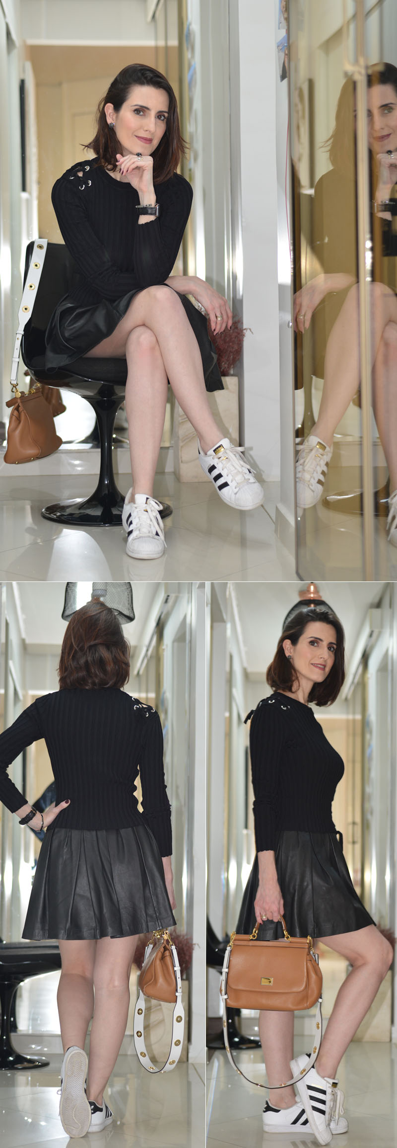 3 looks bem femininos com tênis branco, preto e colorido