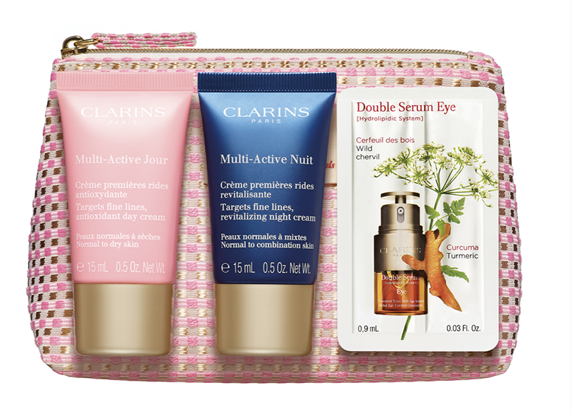 Como ganhar kits de skincare Clarins em suas compras