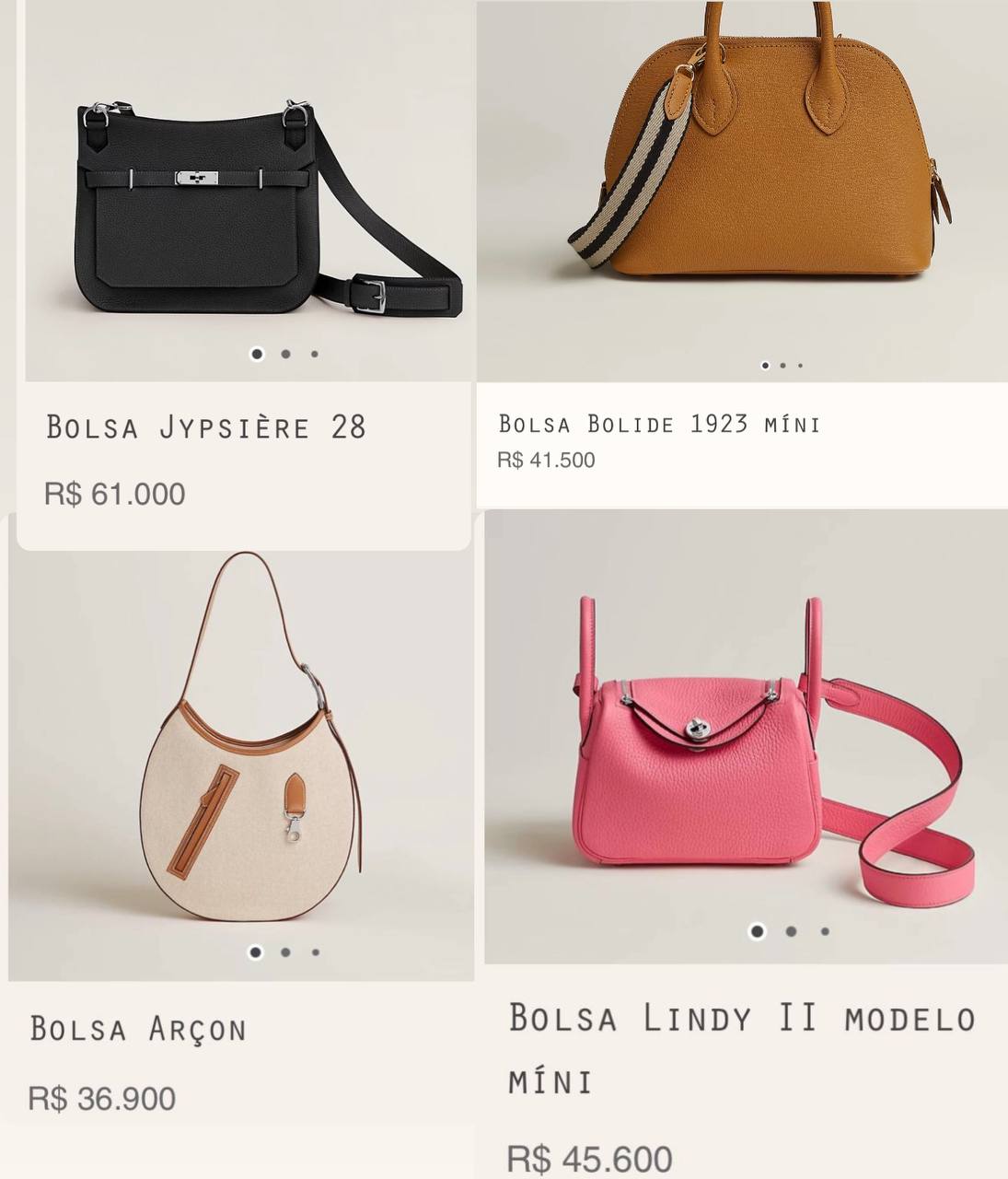 bolsas hermés 